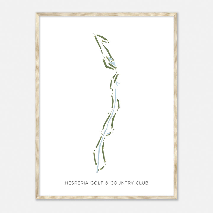 Print of Hesperia Golf & Country Club Modern Map