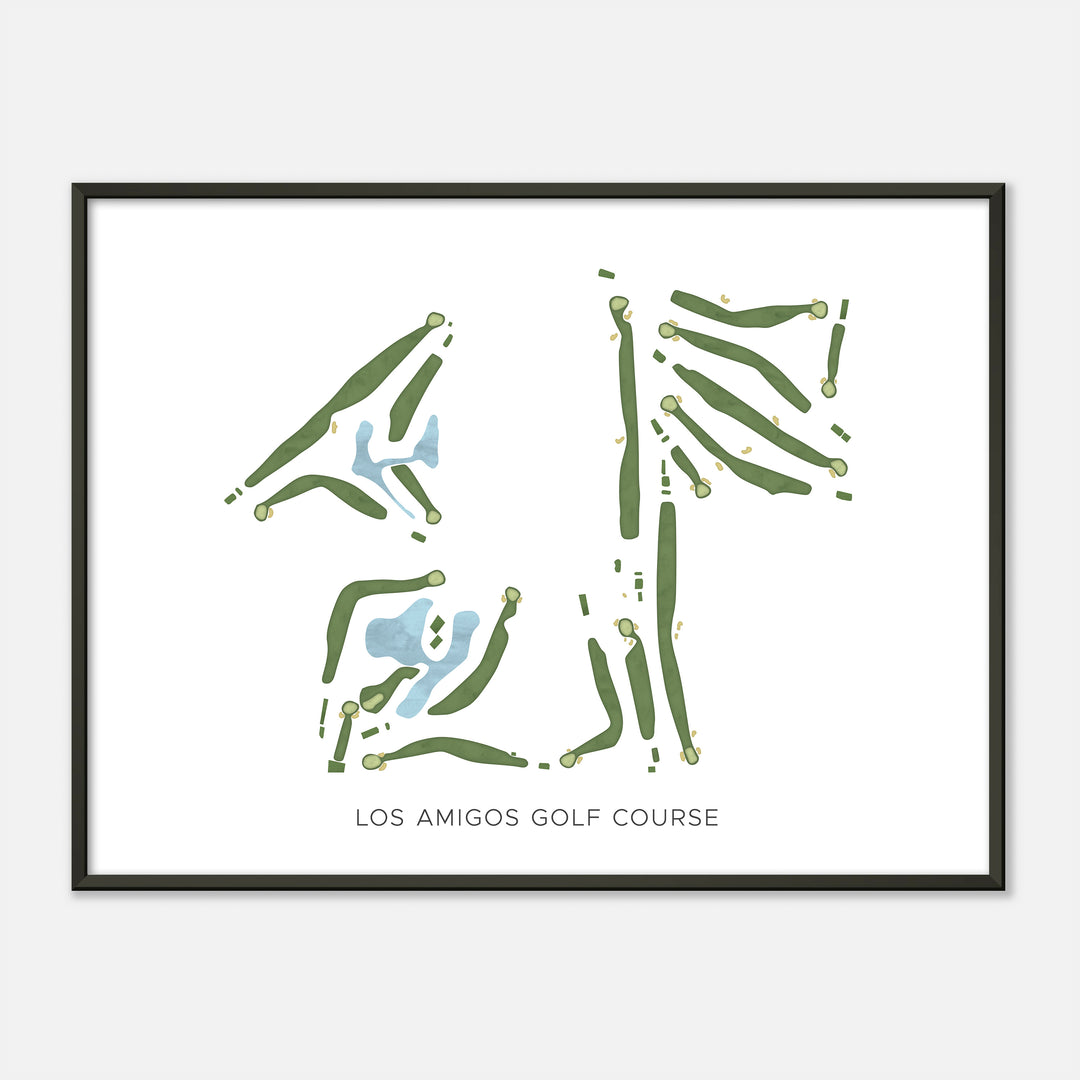 Print of Los Amigos Golf Course Modern Map