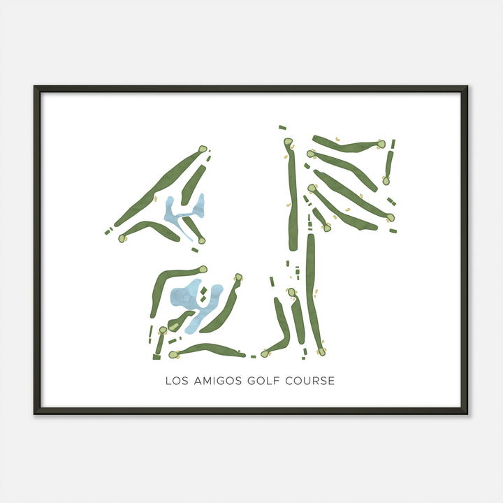 Print of Los Amigos Golf Course Modern Map