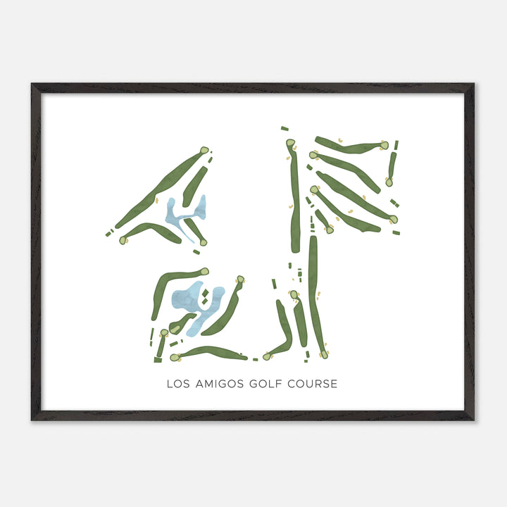 Print of Los Amigos Golf Course Modern Map