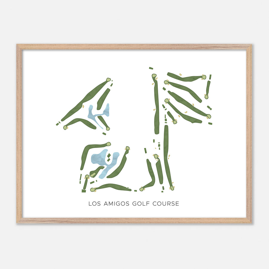 Print of Los Amigos Golf Course Modern Map
