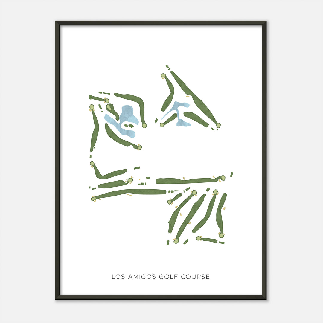 Print of Los Amigos Golf Course Modern Map
