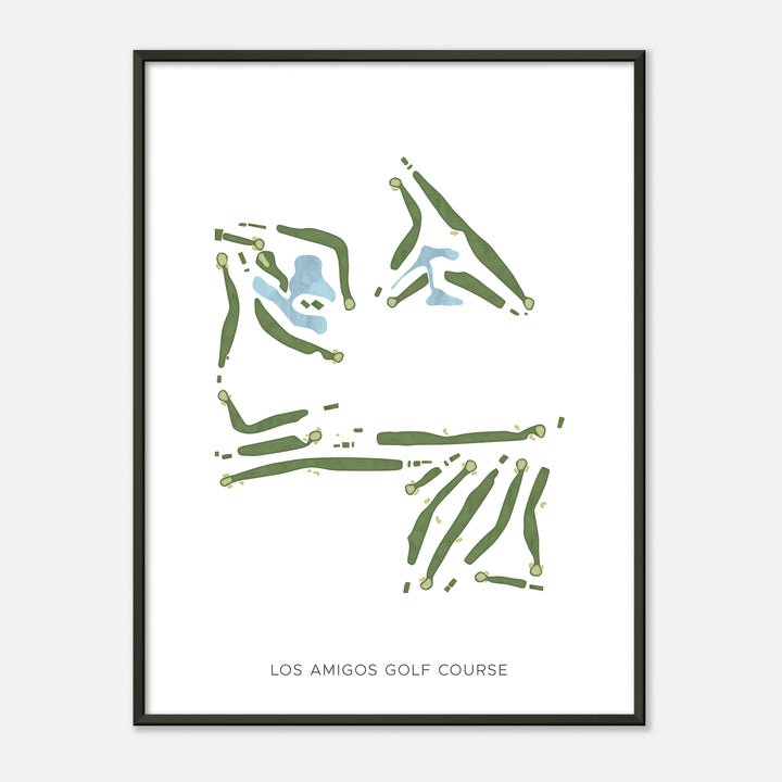 Print of Los Amigos Golf Course Modern Map