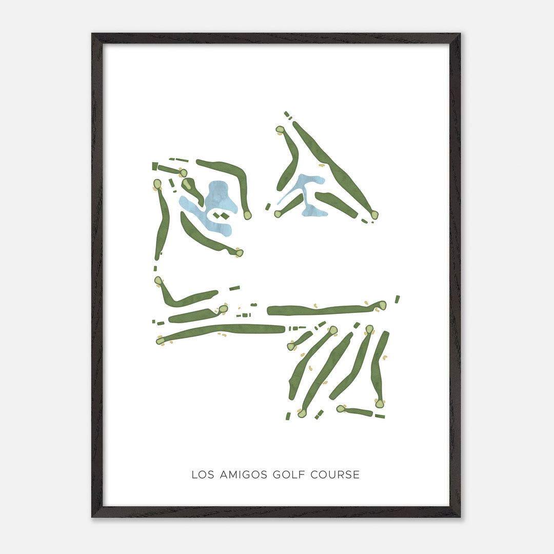 Print of Los Amigos Golf Course Modern Map