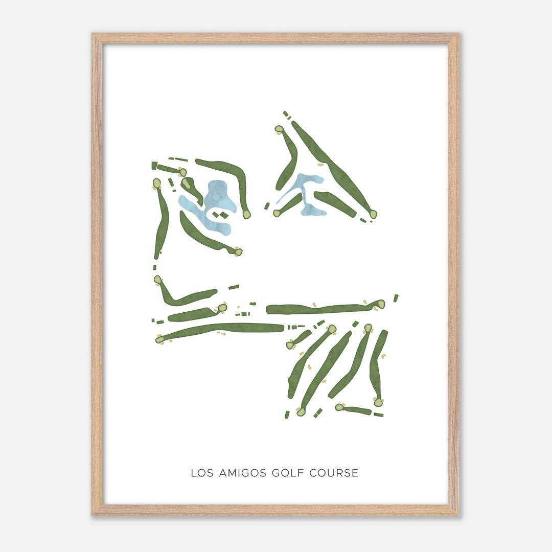 Print of Los Amigos Golf Course Modern Map
