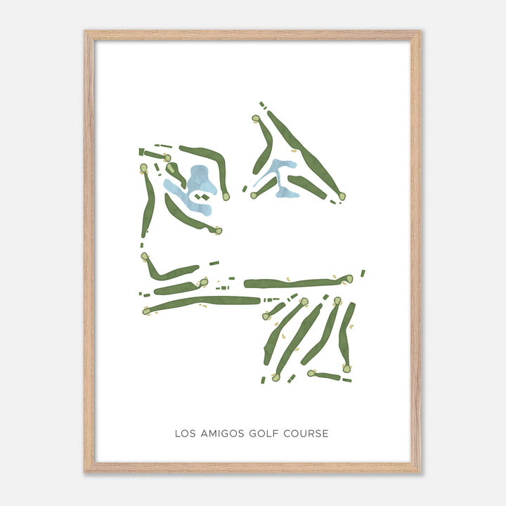 Print of Los Amigos Golf Course Modern Map
