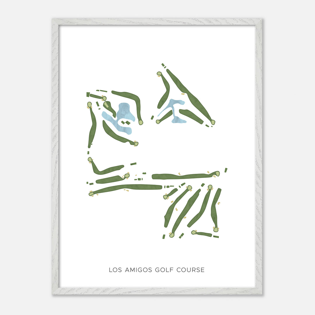 Print of Los Amigos Golf Course Modern Map