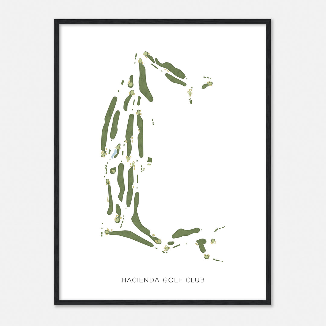 Print of Hacienda Golf Club Modern Map