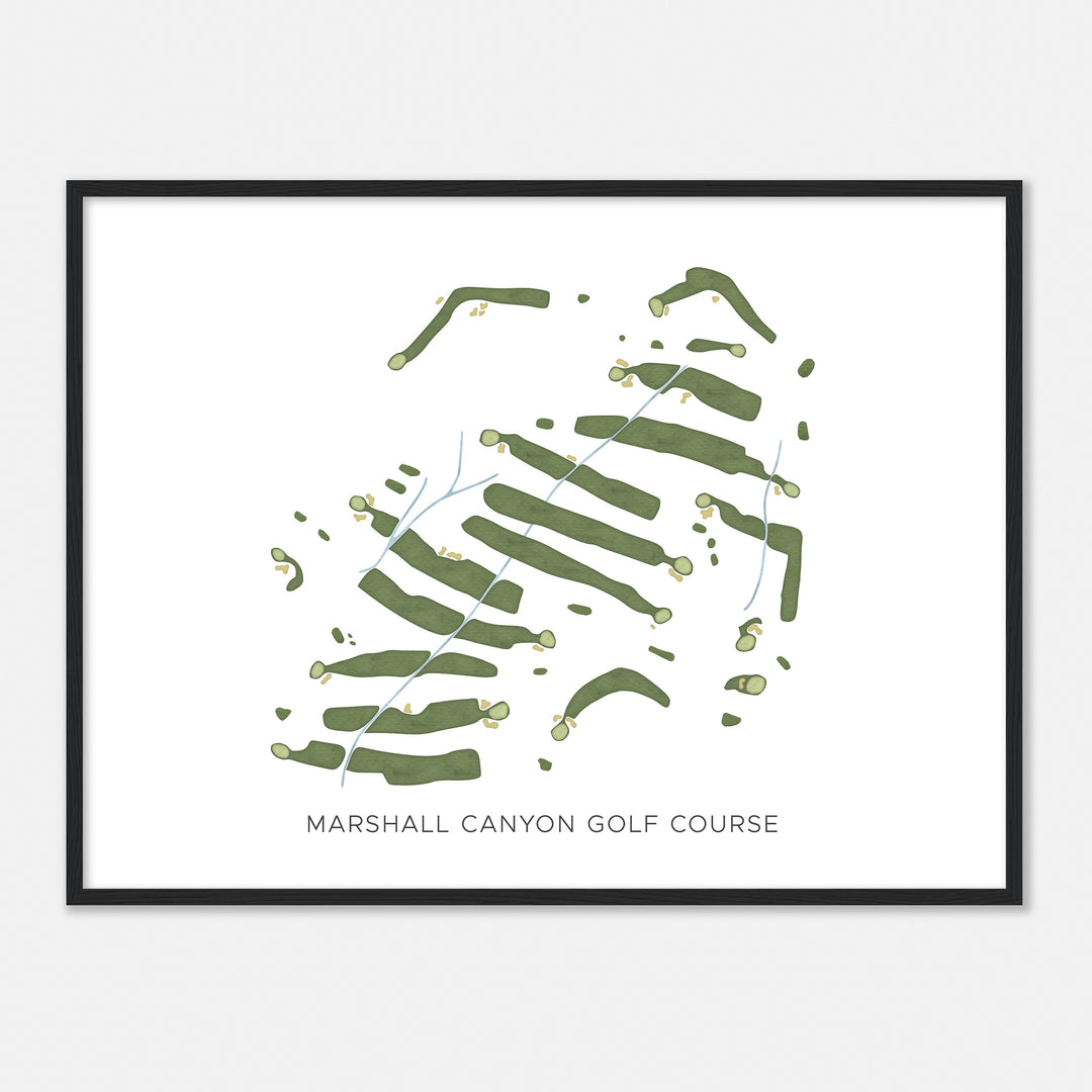 Print of Marshall Canyon Golf Course Modern Map