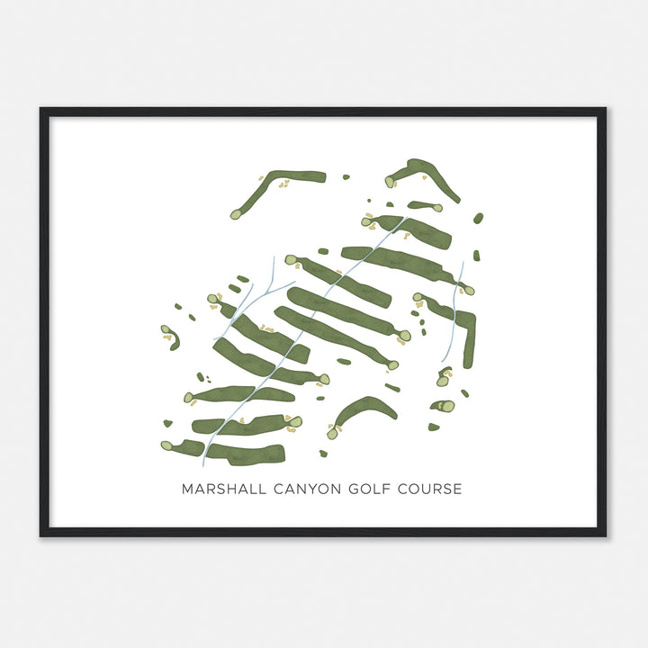 Print of Marshall Canyon Golf Course Modern Map