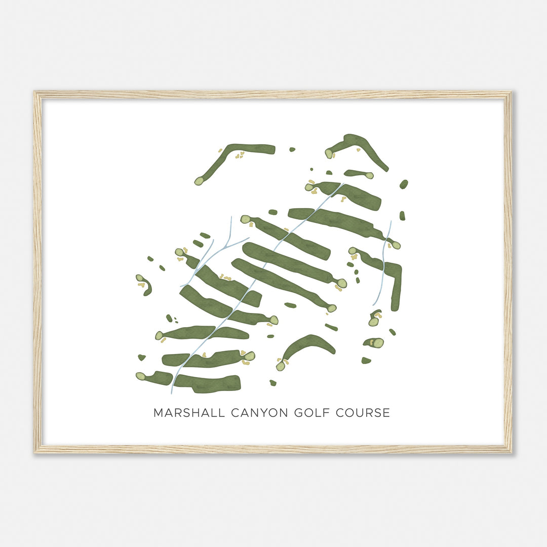 Print of Marshall Canyon Golf Course Modern Map