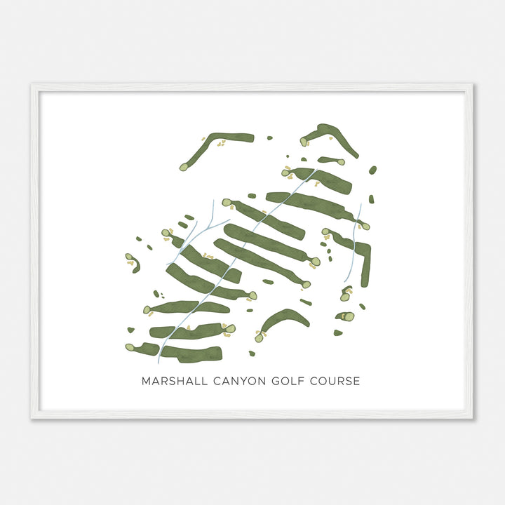 Print of Marshall Canyon Golf Course Modern Map