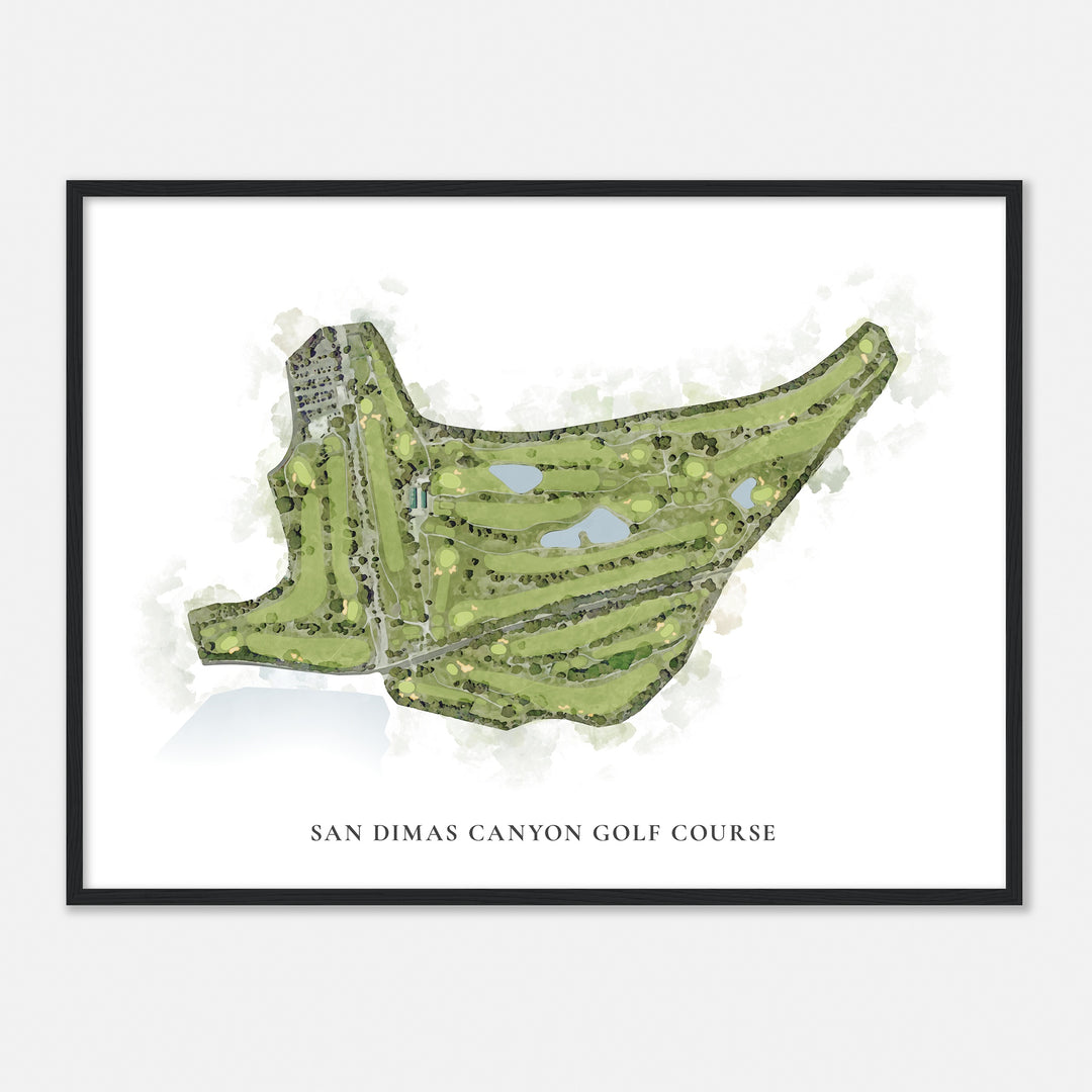 Print of San Dimas Canyon Golf Course Classic Map