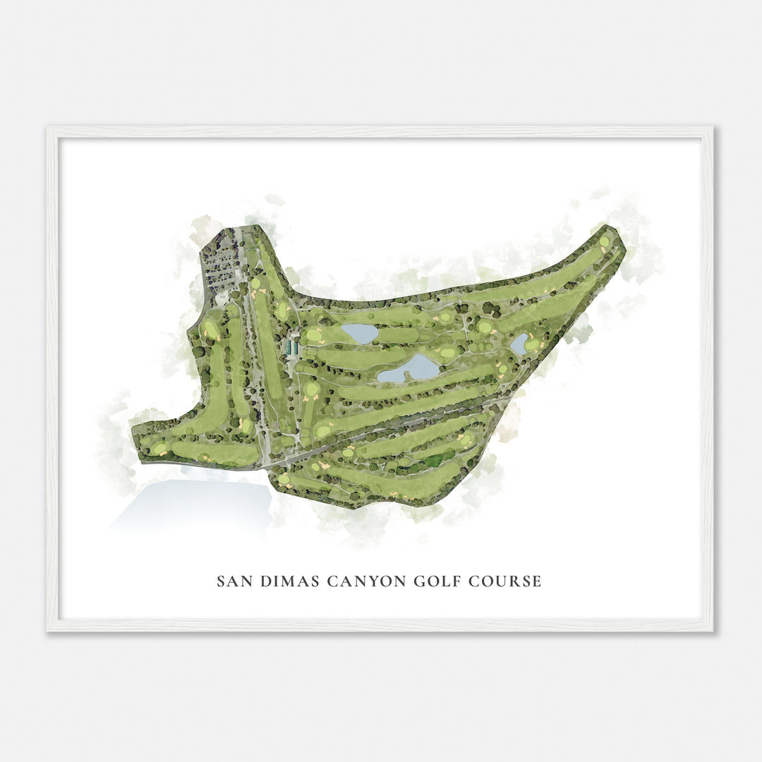 Print of San Dimas Canyon Golf Course Classic Map