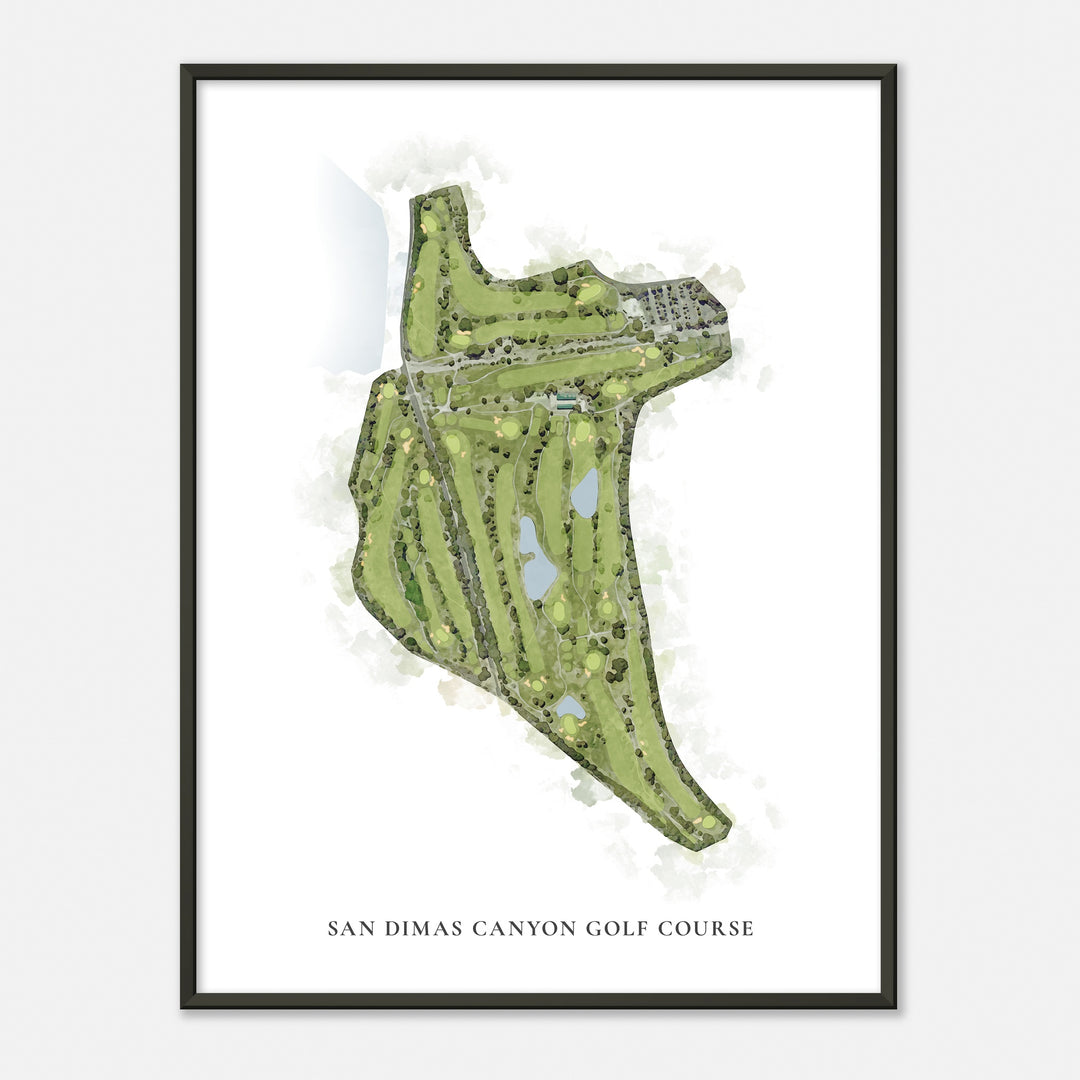 Print of San Dimas Canyon Golf Course Classic Map