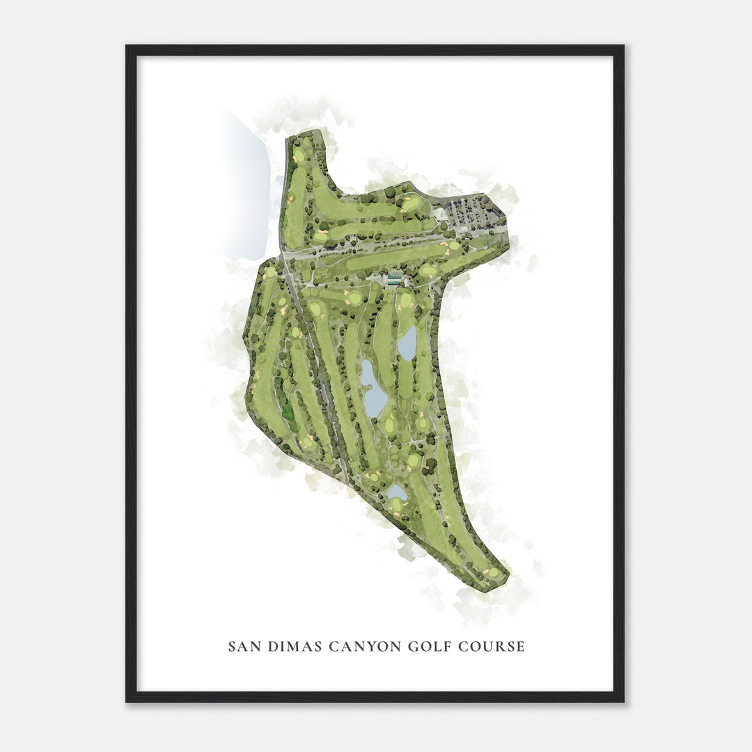 Print of San Dimas Canyon Golf Course Classic Map