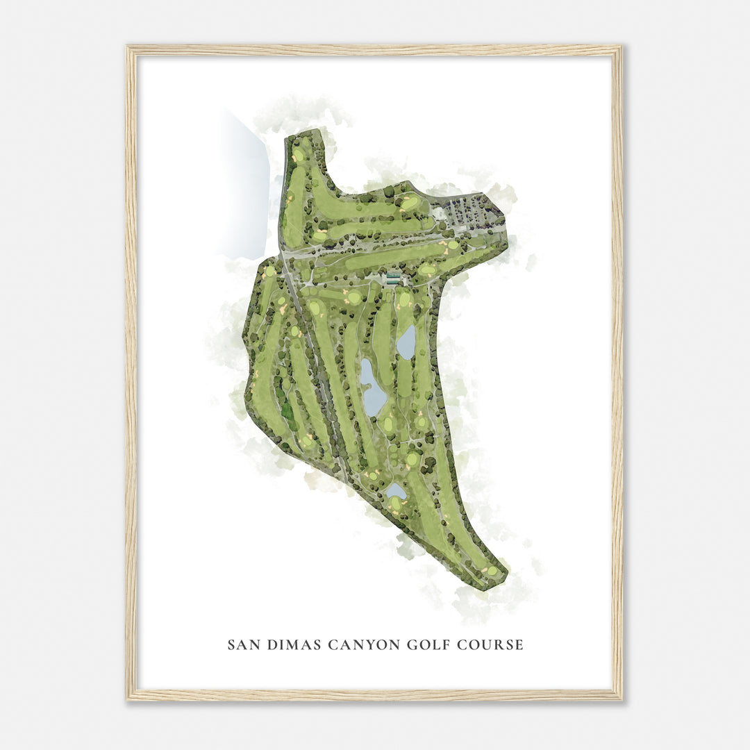 Print of San Dimas Canyon Golf Course Classic Map