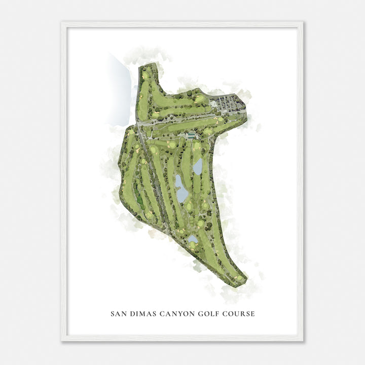 Print of San Dimas Canyon Golf Course Classic Map