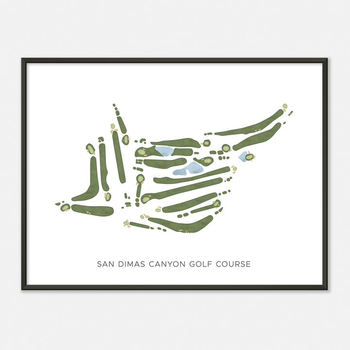 Print of San Dimas Canyon Golf Course Modern Map