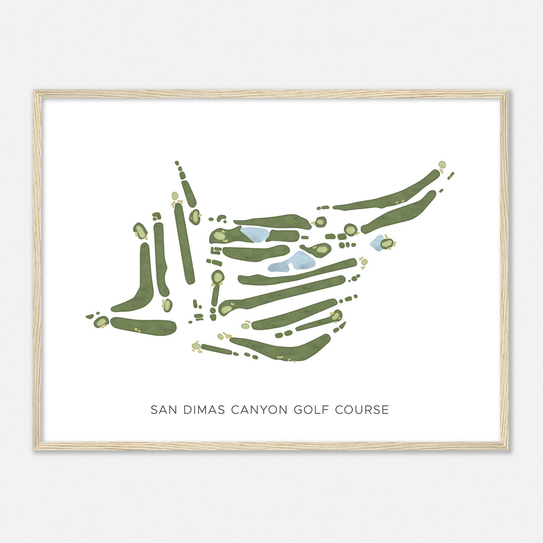 Print of San Dimas Canyon Golf Course Modern Map