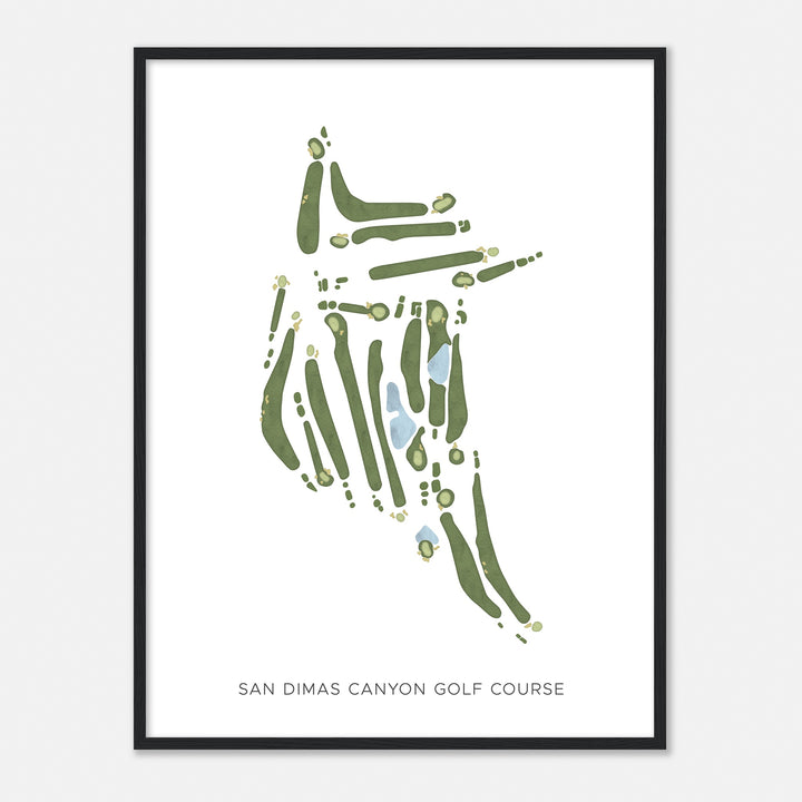 Print of San Dimas Canyon Golf Course Modern Map