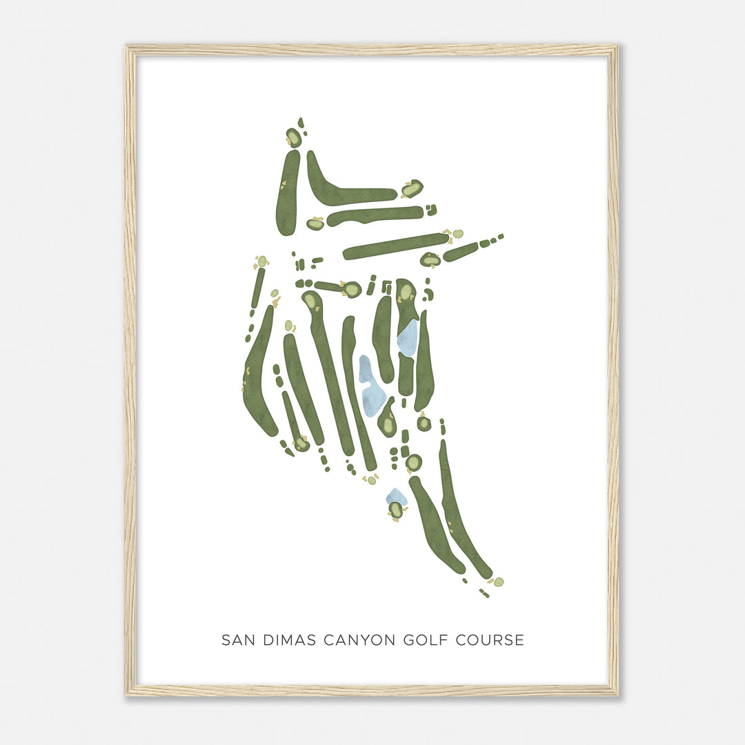 Print of San Dimas Canyon Golf Course Modern Map