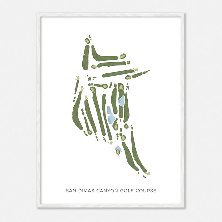 Print of San Dimas Canyon Golf Course Modern Map