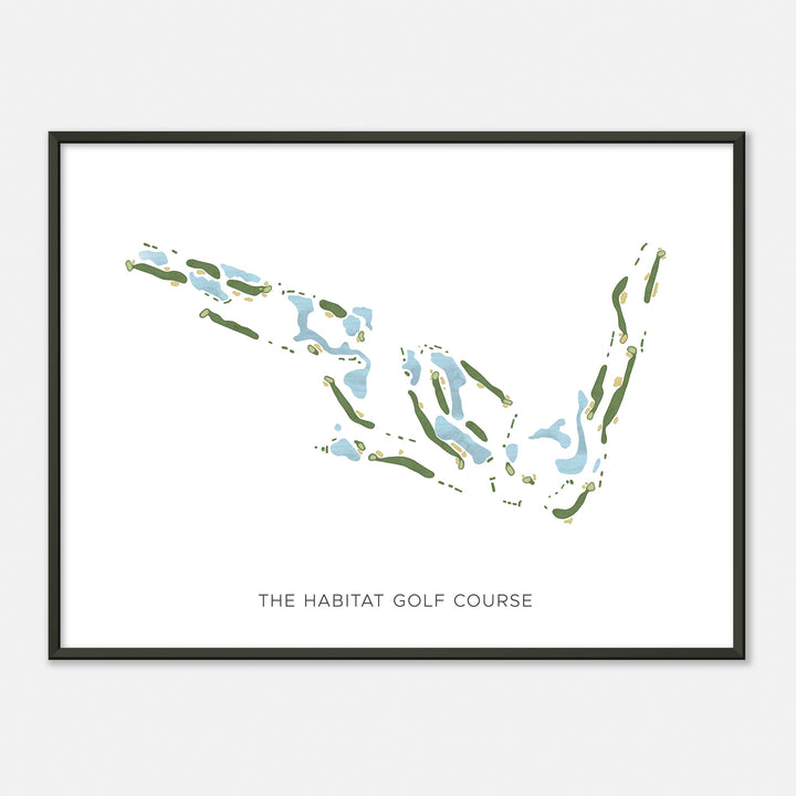 Print of The Habitat Golf Course Modern Map