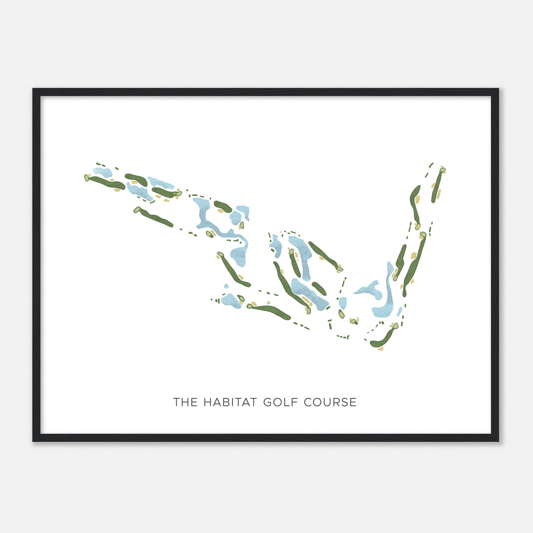 Print of The Habitat Golf Course Modern Map