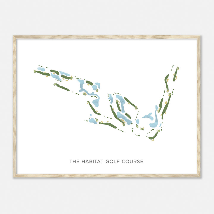 Print of The Habitat Golf Course Modern Map