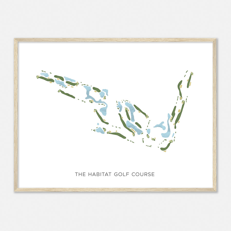 Print of The Habitat Golf Course Modern Map