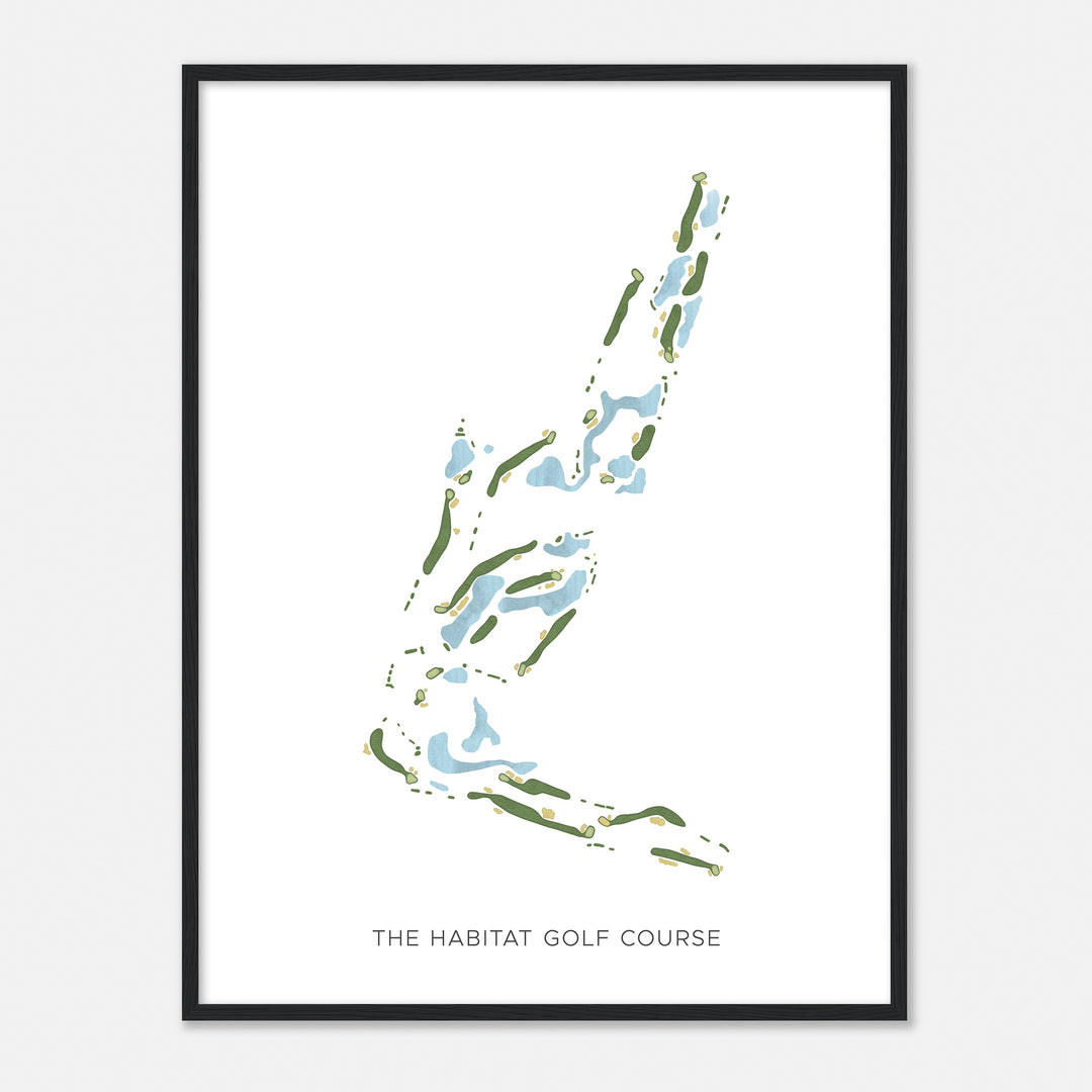 Print of The Habitat Golf Course Modern Map