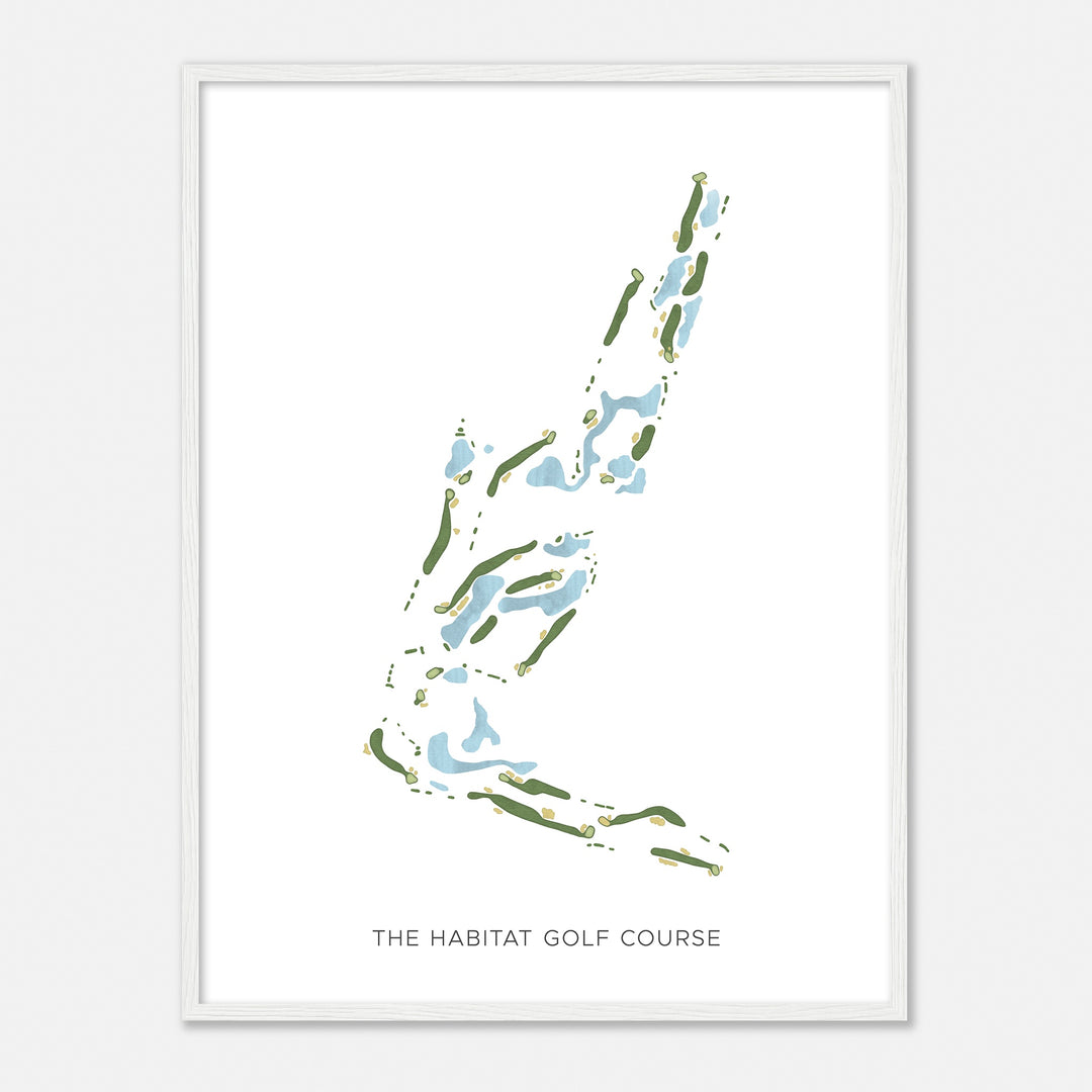 Print of The Habitat Golf Course Modern Map