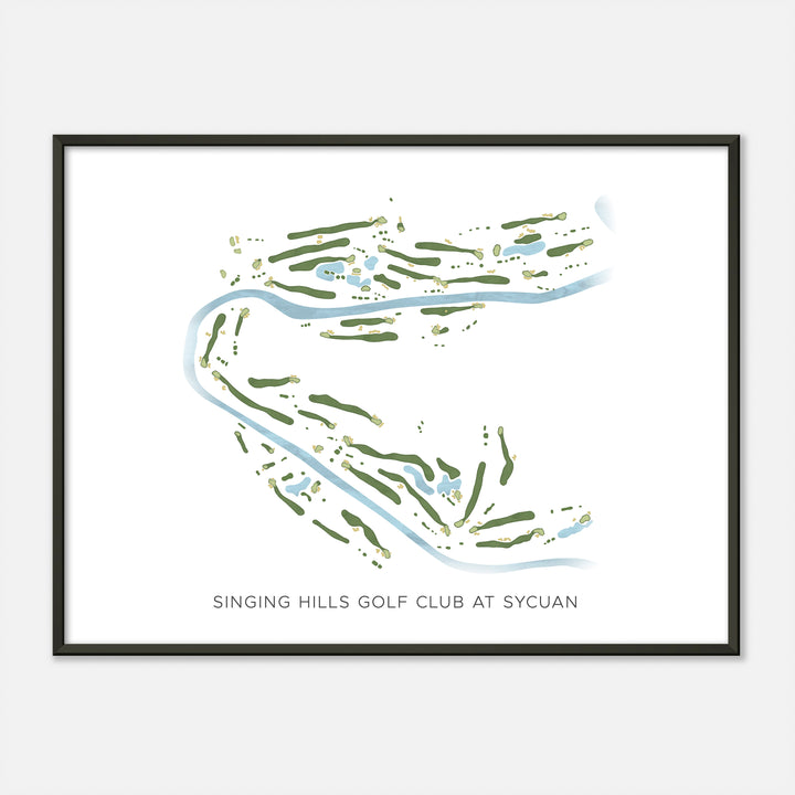Print of Singing Hills Golf Club At Sycuan Modern Map