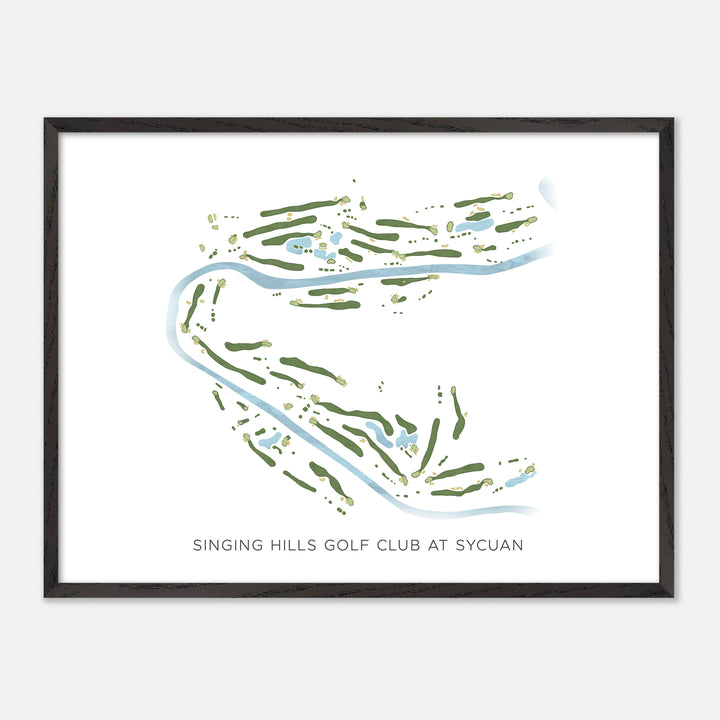 Print of Singing Hills Golf Club At Sycuan Modern Map