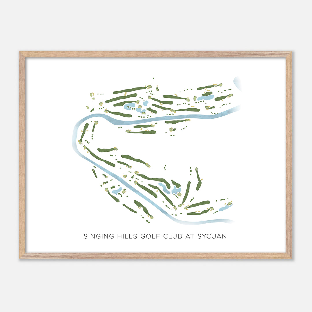 Print of Singing Hills Golf Club At Sycuan Modern Map