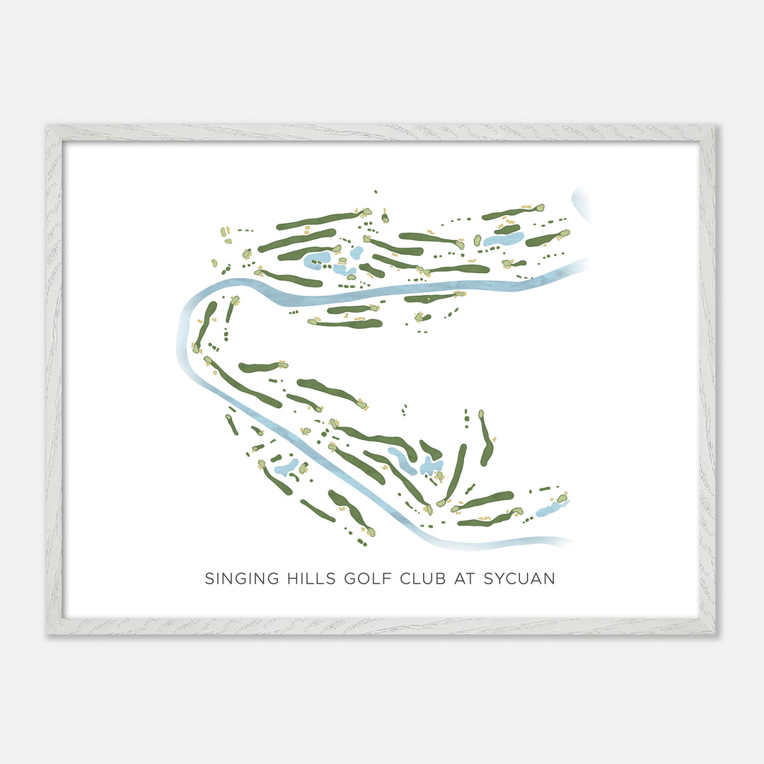 Print of Singing Hills Golf Club At Sycuan Modern Map
