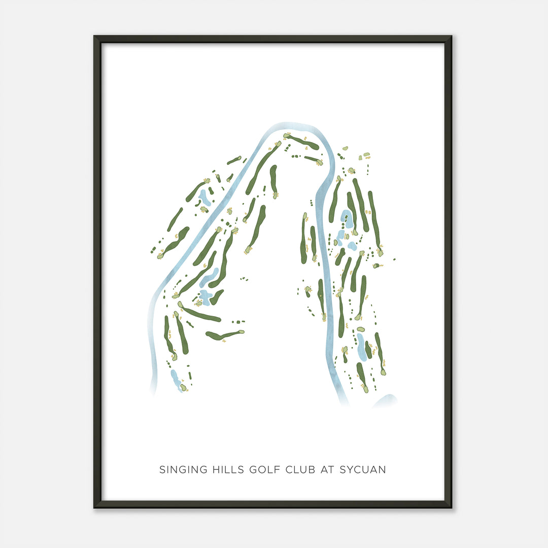 Print of Singing Hills Golf Club At Sycuan Modern Map
