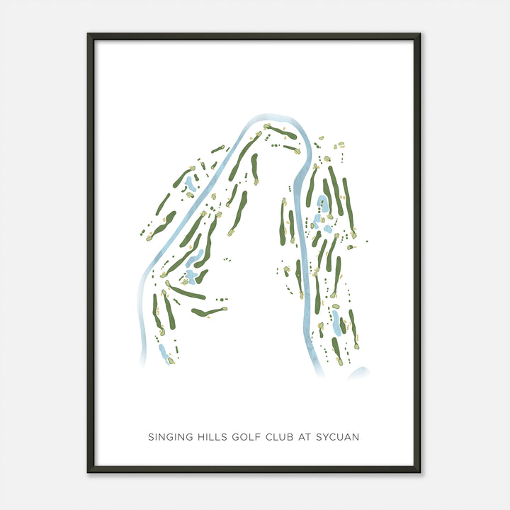 Print of Singing Hills Golf Club At Sycuan Modern Map
