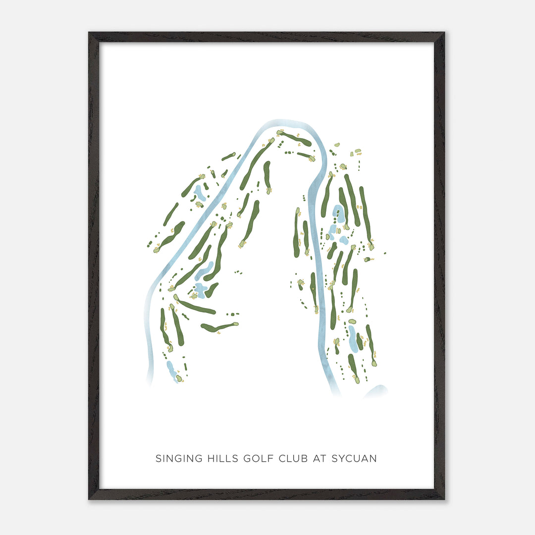 Print of Singing Hills Golf Club At Sycuan Modern Map