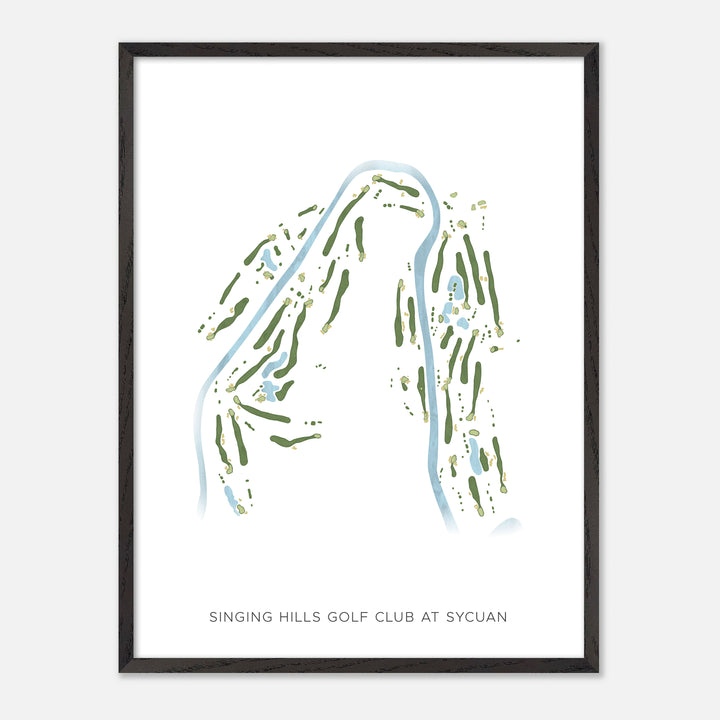 Print of Singing Hills Golf Club At Sycuan Modern Map