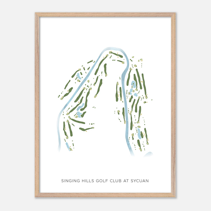 Print of Singing Hills Golf Club At Sycuan Modern Map