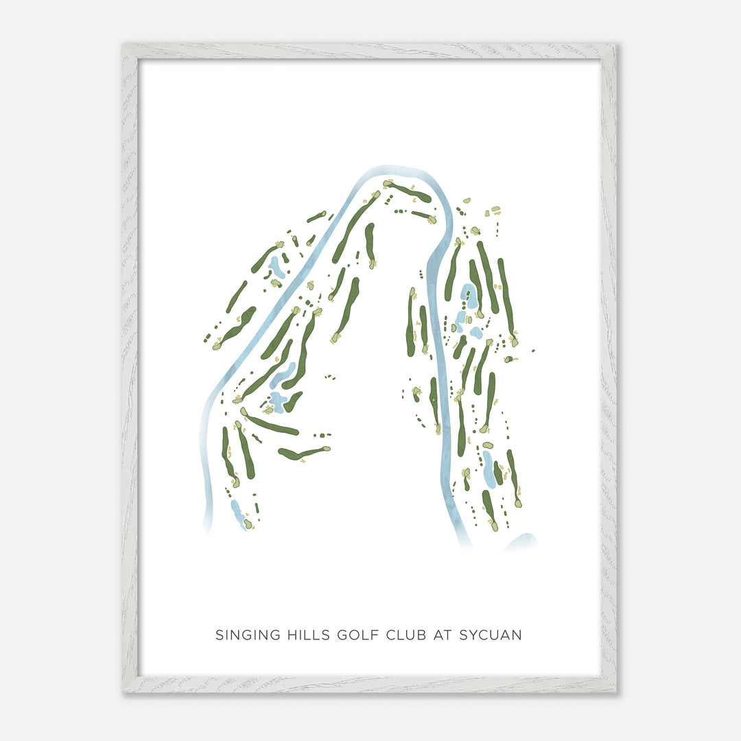 Print of Singing Hills Golf Club At Sycuan Modern Map