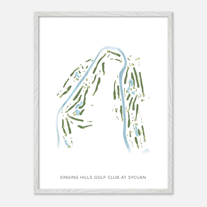 Print of Singing Hills Golf Club At Sycuan Modern Map