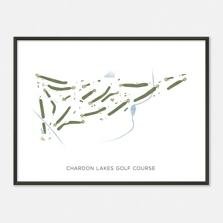 Print of Chardon Lakes Golf Course Modern Map