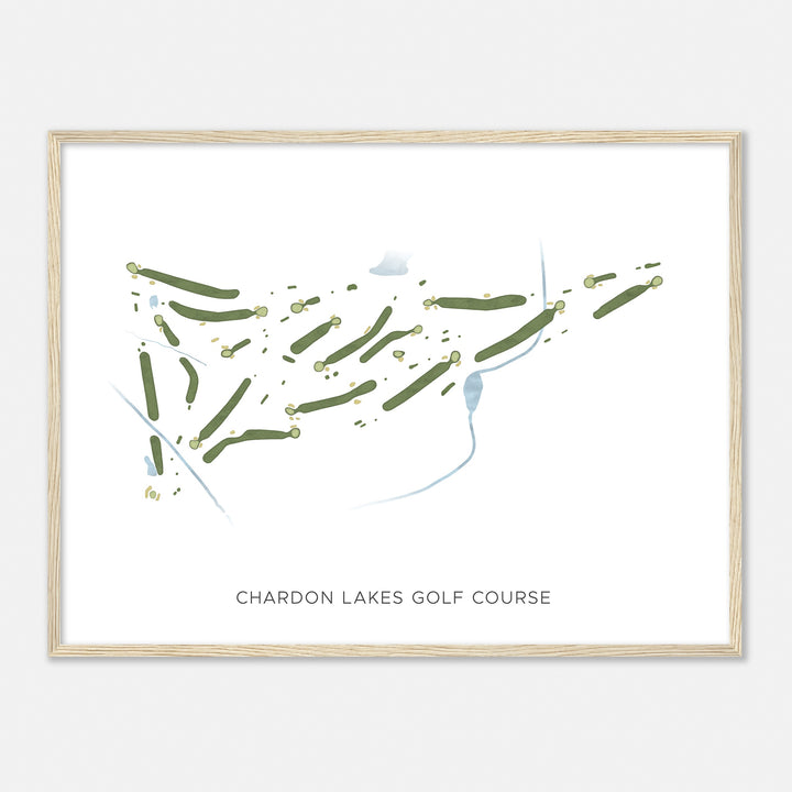 Print of Chardon Lakes Golf Course Modern Map