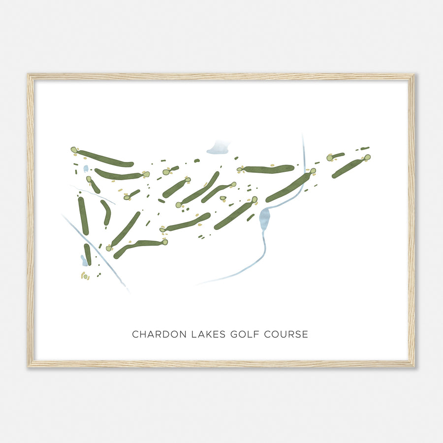 Print of Chardon Lakes Golf Course Modern Map