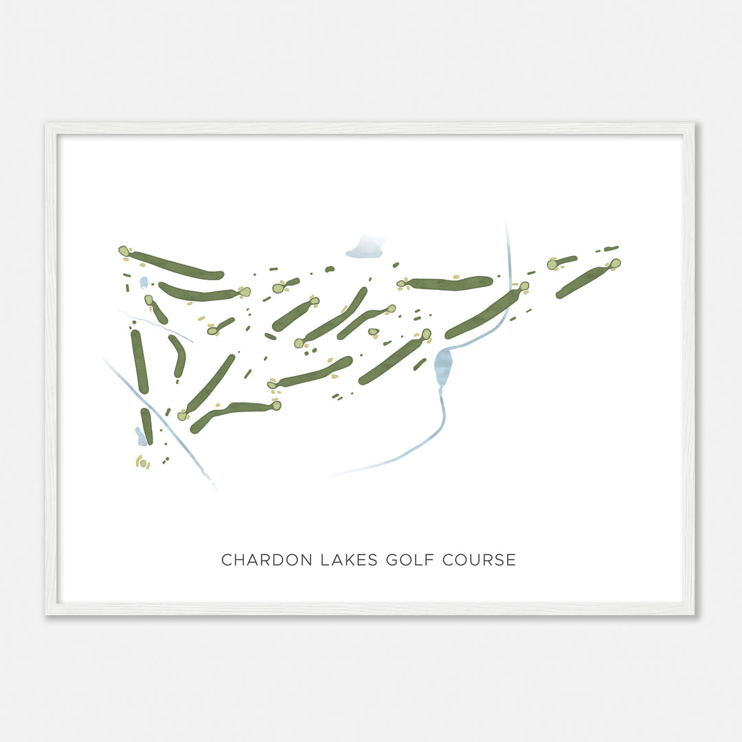 Print of Chardon Lakes Golf Course Modern Map