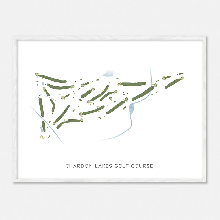 Print of Chardon Lakes Golf Course Modern Map