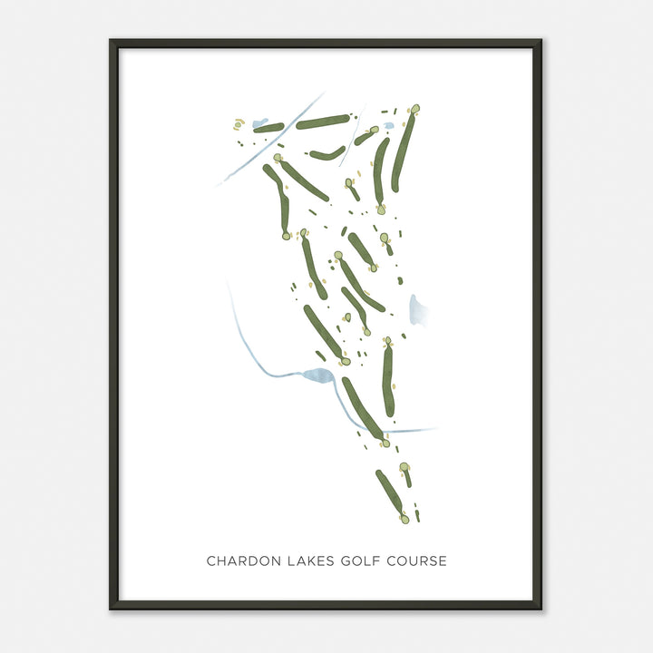 Print of Chardon Lakes Golf Course Modern Map